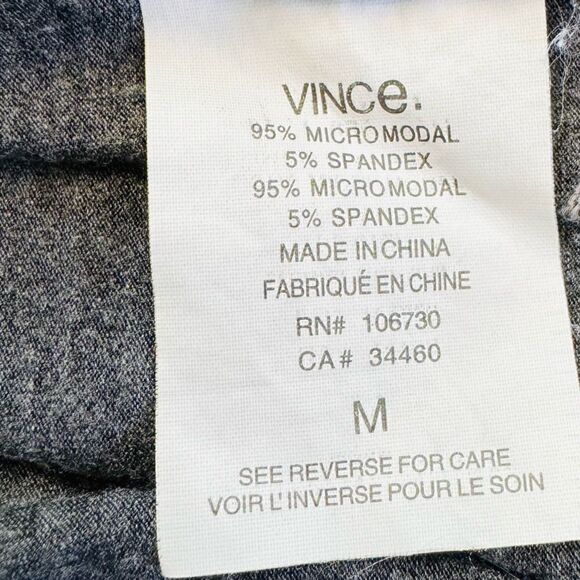 Vince Gray Drop Shoulder V-Neck Top Size Medium - Picture 7 of 7